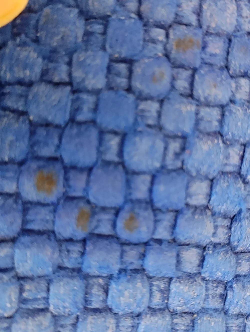 Set of 4 Blue Textured VTG Placemats Colonial 70s (396rll1)